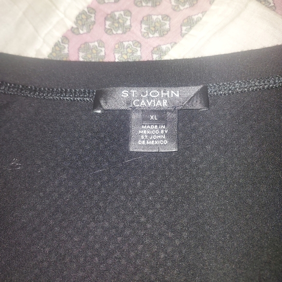 St. John Caviar Black Sequin Tank Top Size XL .&St. JohnBlackEveningSkirt, Sz 16 - Picture 3 of 5